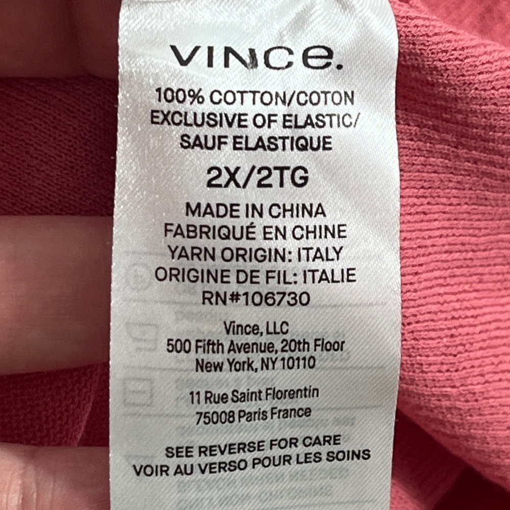 Vince Pink Cotton Cardigan - Picture 8 of 10